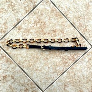 NWT Ann Taylor tortoise shell chain link belt, size XS
